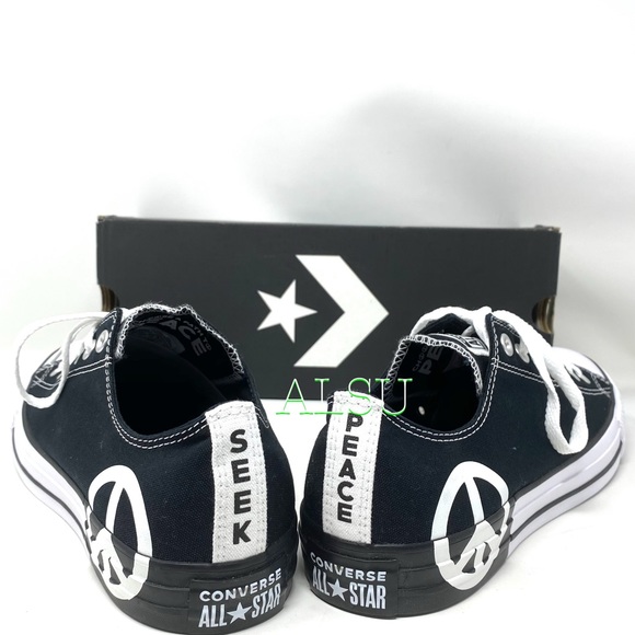 Converse Chuck Taylor ☮️ AS Canvas Low Skate Men’s Size Black Sneakers 165769F - Picture 12 of 13